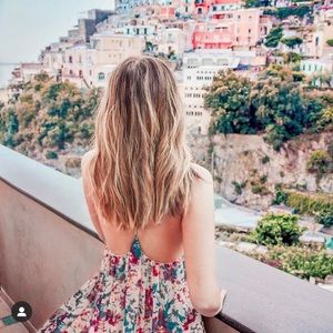 ZARA - flowy floral midi dress